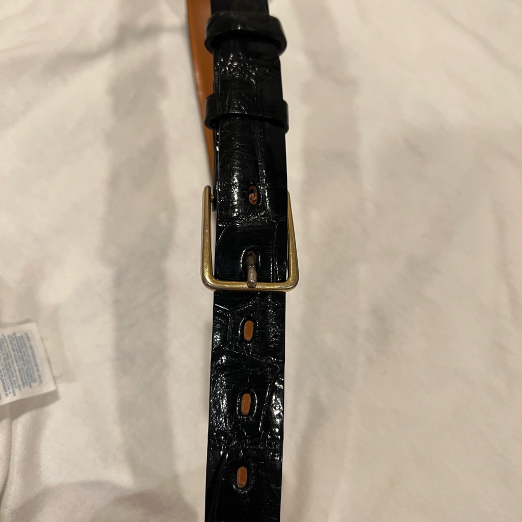 Ceintures Women’s Vintage Genuine Alligator Leather Belt 28 Black Belt